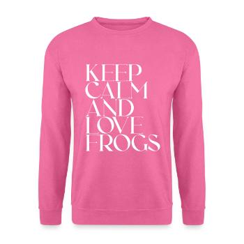 Restez calme et aimez les grenouilles - Sweat-shirt Unisexe - rose - Devant