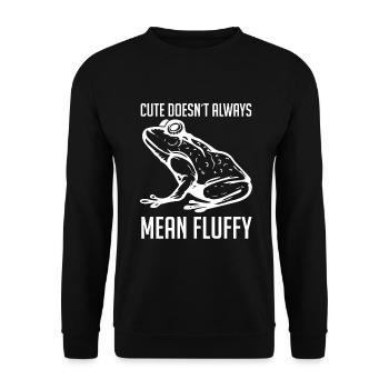 Niedlich Bedeutet Nicht Immer Flauschig - Unisex Pullover - Schwarz - Vorne - Alina (178cm) & Michal (187cm)