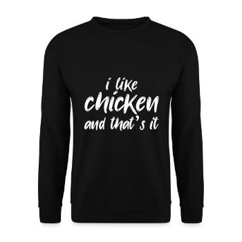 J’aime les poulets et c’est tout - Sweat-shirt Unisexe - noir - Devant - Alina (178cm) & Michal (187cm)