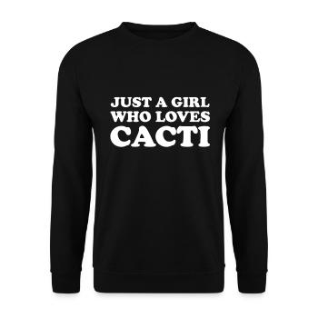 Juste une fille qui aime les cactus - Sweat-shirt Unisexe - noir - Devant - Alina (178cm) & Michal (187cm)