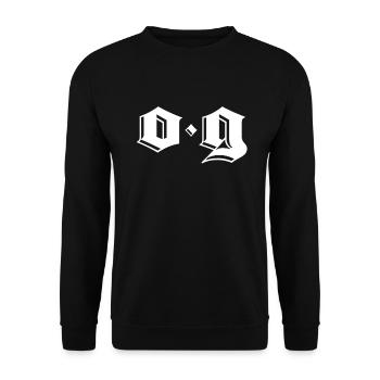 OG Original Gangster Gangsta O.G. Calligraphy - Unisex Pullover - Schwarz - Vorne - Alina (178cm) & Michal (187cm)