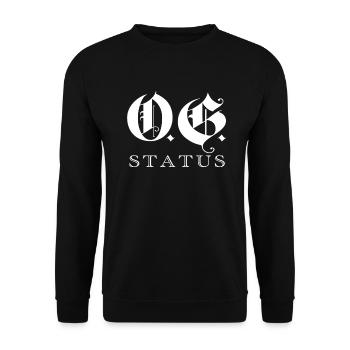OG Status Original Gangster Gangsta O.G. - Unisex Pullover - Schwarz - Vorne - Alina (178cm) & Michal (187cm)