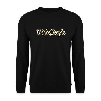 We The People Patriot United States Constitution - Unisex Sweatshirt - black - Front - Alina (178cm) & Michal (187cm)