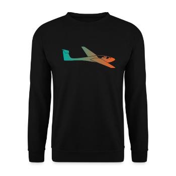 Glider Glider Pilot Airplane Gift - Unisex Sweatshirt - black - Front - Alina (178cm) & Michal (187cm)