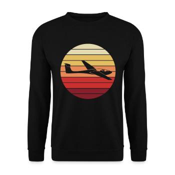 Planeur Planeur Pilote Avion Cadeau - Sweat-shirt Unisexe - noir - Devant - Alina (178cm) & Michal (187cm)