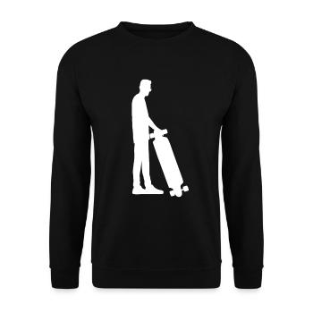 Skater Skateboard Fahrer Skateboardfahrer - Unisex Pullover - Schwarz - Vorne - Alina (178cm) & Michal (187cm)