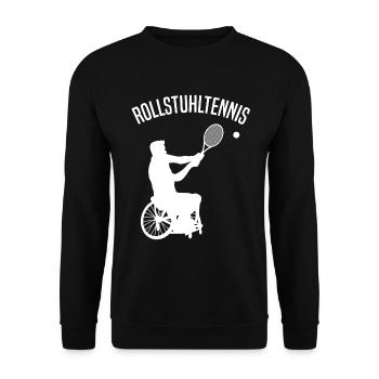 Rollstuhltennis Rollstuhl Tennis Spieler Sportler - Unisex Pullover - Schwarz - Vorne - Alina (178cm) & Michal (187cm)