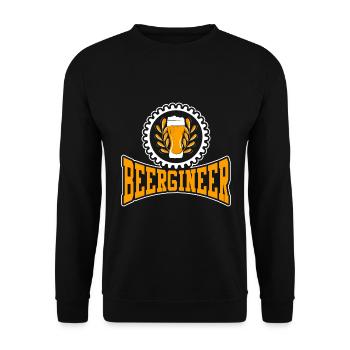 Brewer - Unisex Sweatshirt - black - Front - Alina (178cm) & Michal (187cm)