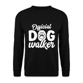 Offizieller Hundeausführer - Unisex Pullover - Schwarz - Vorne - Alina (178cm) & Michal (187cm)