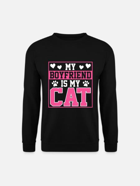 My friend is my cat - Unisex Sweatshirt - black