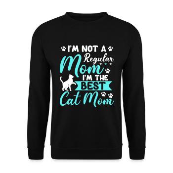 Ich Bin Keine Normale Mutter Ich Bin Die Beste - Unisex Pullover - Schwarz - Vorne - Alina (178cm) & Michal (187cm)