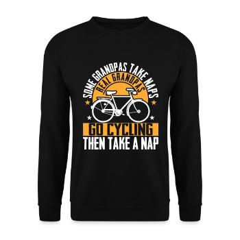 Manche Großväter Machen Nickerchen Ich Fahre Rad - Unisex Pullover - Schwarz - Vorne - Alina (178cm) & Michal (187cm)