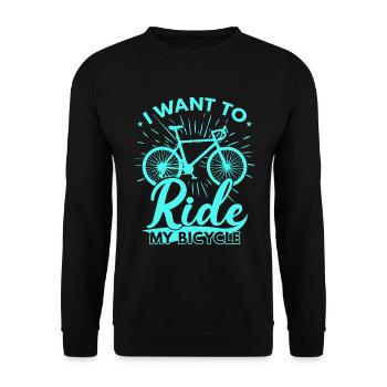 Je veux faire du vélo - Sweat-shirt Unisexe - noir - Devant - Alina (178cm) & Michal (187cm)