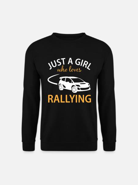 Rennwagen Rallye Spruch Geschenk Damen Mädchen - Unisex Pullover - Schwarz