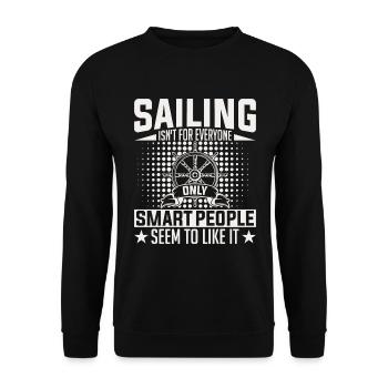 La voile n’est pas pour tout le monde, seulement pour les gens intelligents - Sweat-shirt Unisexe - noir - Devant - Alina (178cm) & Michal (187cm)