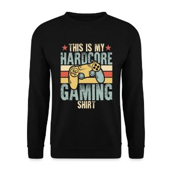 Ceci est mon jeu hardcore - Sweat-shirt Unisexe - noir - Devant - Alina (178cm) & Michal (187cm)