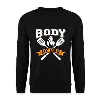Corps de barbecue - Sweat-shirt Unisexe - noir - Devant - Alina (178cm) & Michal (187cm)