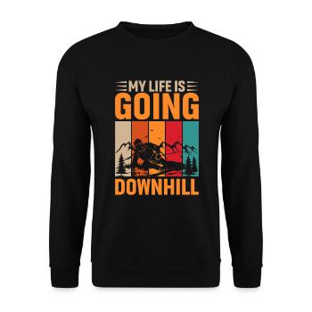 Ma vie dégringole - ski - Sweat-shirt Unisexe - noir - Devant - Alina (178cm) & Michal (187cm)