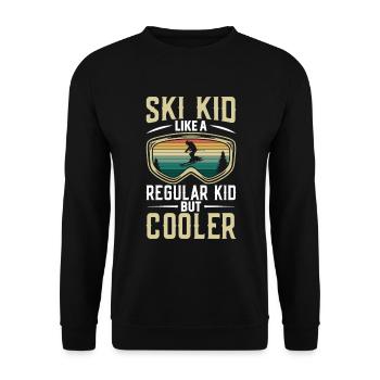 Ski kid comme un enfant normal mais plus cool - Sweat-shirt Unisexe - noir - Devant - Alina (178cm) & Michal (187cm)