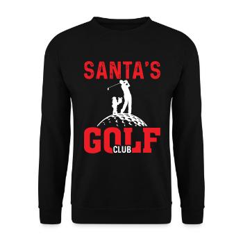 Santa's Golf Club - Unisex Sweatshirt - black - Front - Alina (178cm) & Michal (187cm)
