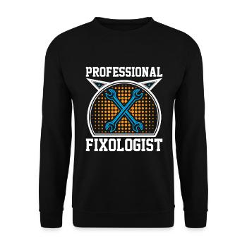 Réparologue professionnel - Sweat-shirt Unisexe - noir - Devant - Alina (178cm) & Michal (187cm)