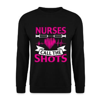 Les infirmières prennent les décisions - Sweat-shirt Unisexe - noir - Devant - Alina (178cm) & Michal (187cm)