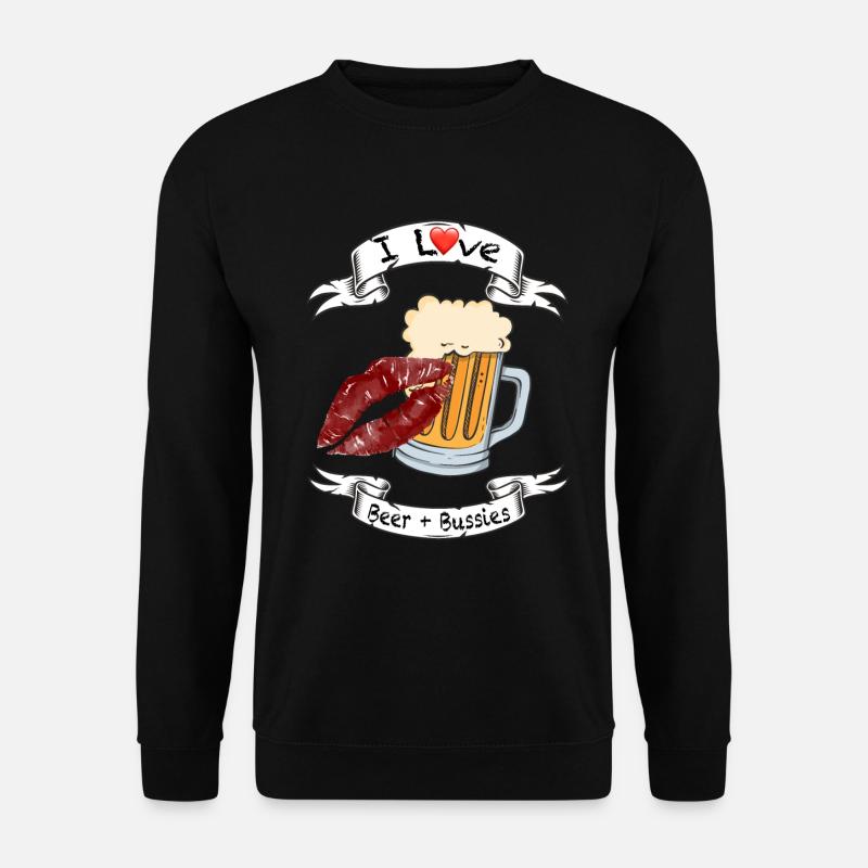 Bier und Bussies - Unisex Pullover - Schwarz