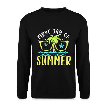 Premier jour de l’été - Sweat-shirt Unisexe - noir - Devant - Alina (178cm) & Michal (187cm)