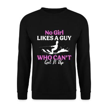 Aucune fille n’aime un gars qui ne peut pas en avoir un - Sweat-shirt Unisexe - noir - Devant - Alina (178cm) & Michal (187cm)
