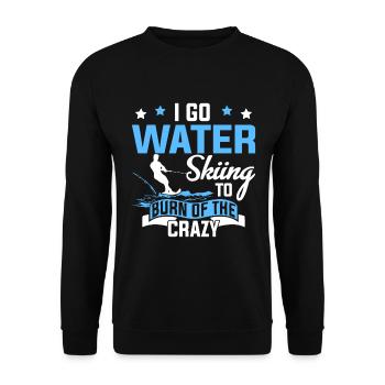 Je fais du ski nautique pour brûler les fous - Sweat-shirt Unisexe - noir - Devant - Alina (178cm) & Michal (187cm)