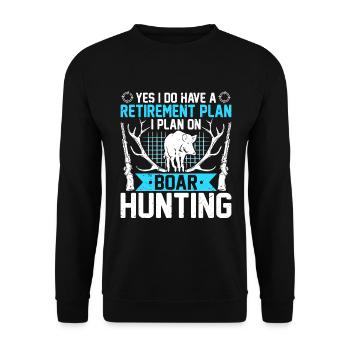 Retirement plan is to go hunting - Unisex Sweatshirt - black - Front - Alina (178cm) & Michal (187cm)