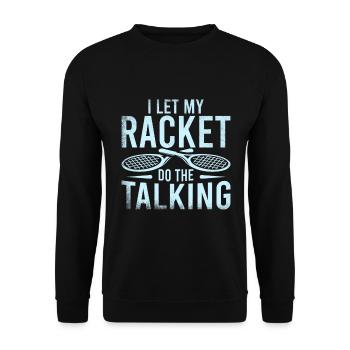 Ich Lasse Meinen Schläger Sprechen - Unisex Pullover - Schwarz - Vorne - Alina (178cm) & Michal (187cm)