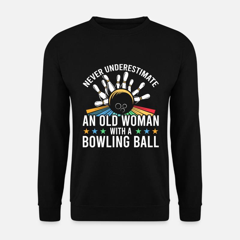 Unterschätzen Sie Niemals Eine Alte Frau Mit - Unisex Pullover - Schwarz
