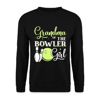 The grandmother of the bowler girl - Unisex Sweatshirt - black - Front - Alina (178cm) & Michal (187cm)