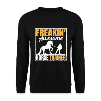 Ingenious horse trainer - Unisex Sweatshirt - black - Front - Alina (178cm) & Michal (187cm)