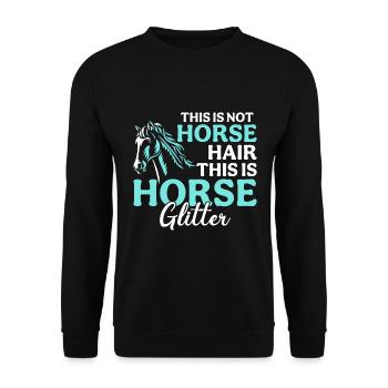 Ce n’est pas du crin de cheval mais des paillettes de cheval - Sweat-shirt Unisexe - noir - Devant - Alina (178cm) & Michal (187cm)