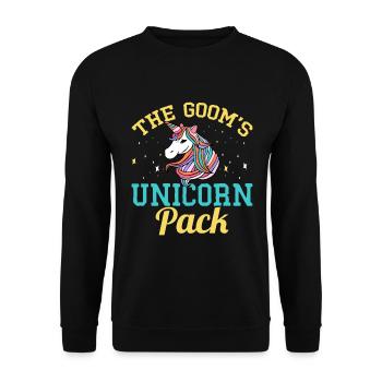 Le paquet licorne pour le marié - Sweat-shirt Unisexe - noir - Devant - Alina (178cm) & Michal (187cm)