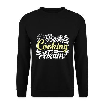 Bestes Kochteam - Unisex Pullover - Schwarz - Vorne - Alina (178cm) & Michal (187cm)