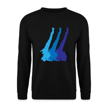 Pures Gardasee Feeling – Ohne Worte - Unisex Pullover - Schwarz - Vorne - Alina (178cm) & Michal (187cm)
