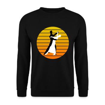 Blanc et Noir Danse Couple Élégance en Mouvement Cadeau - Sweat-shirt Unisexe - noir - Devant - Alina (178cm) & Michal (187cm)