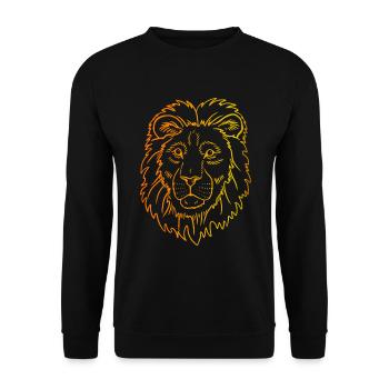 Majestic Lion: King of the Wild Gift - Unisex Sweatshirt - black - Front - Alina (178cm) & Michal (187cm)