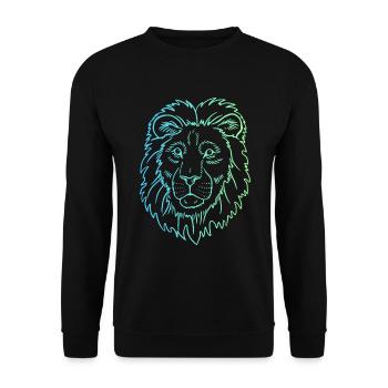 Majestic Lion: King of the Wild Gift - Unisex Sweatshirt - black - Front - Alina (178cm) & Michal (187cm)