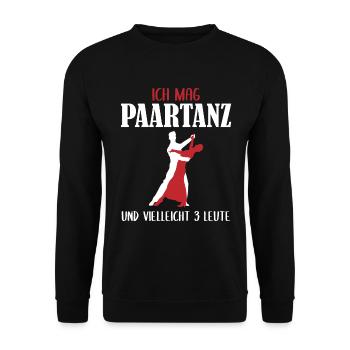 Leidenschaft für Paartanz und Wenige Menschen - Unisex Pullover - Schwarz - Vorne - Alina (178cm) & Michal (187cm)