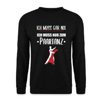 Nur zum Paartanz - Alles Andere ist Optional - Unisex Pullover - Schwarz - Vorne - Alina (178cm) & Michal (187cm)