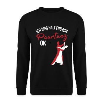 Für Paartanz Liebhaber - Unisex Pullover - Schwarz - Vorne - Alina (178cm) & Michal (187cm)