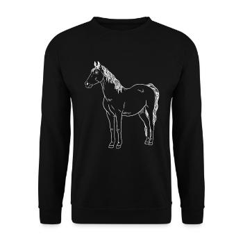 Horses: majesty and grace combined - Unisex Sweatshirt - black - Front - Alina (178cm) & Michal (187cm)