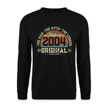 2004 Vintage Born Man Myth Legend - Sweat-shirt Unisexe - noir - Devant - Alina (178cm) & Michal (187cm)