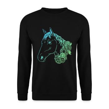 Majestic Horse - Le cœur d’un cavalier - Sweat-shirt Unisexe - noir - Devant - Alina (178cm) & Michal (187cm)