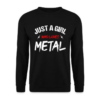 Juste une fille qui aime le métal - Metalherz - Sweat-shirt Unisexe - noir - Devant - Alina (178cm) & Michal (187cm)