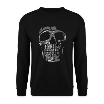 Tête de mort métal symbole lourd musique cadeau - Sweat-shirt Unisexe - noir - Devant - Alina (178cm) & Michal (187cm)